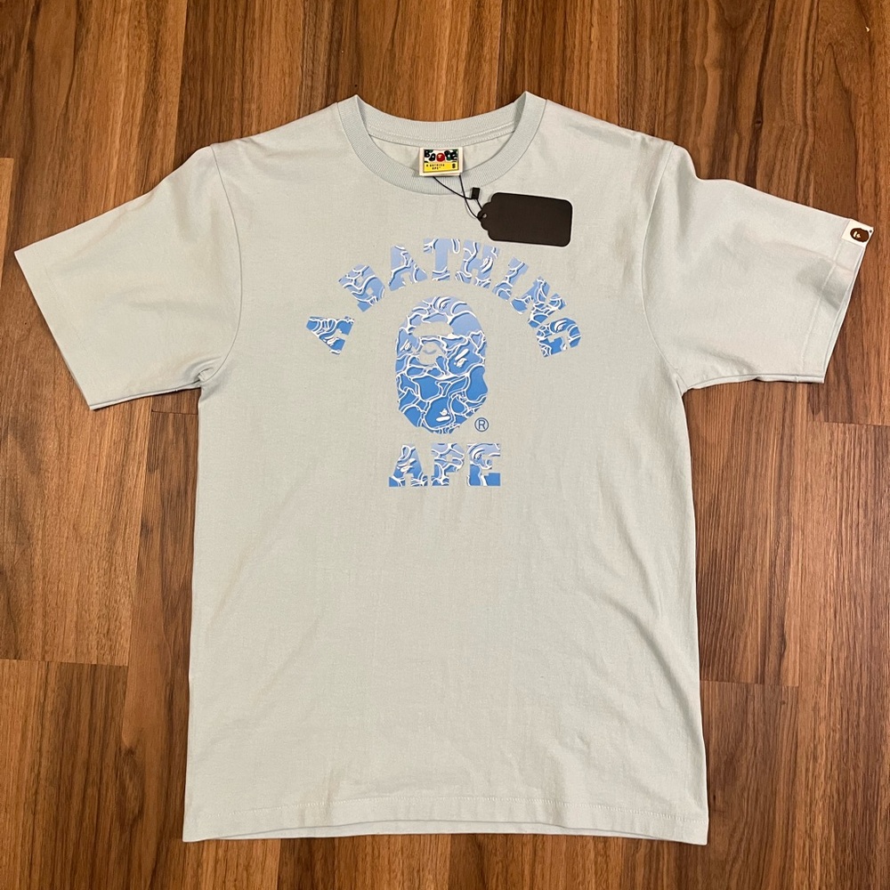 Bape Sea Camo College logo T-shirt Authentic S/XL/2XL